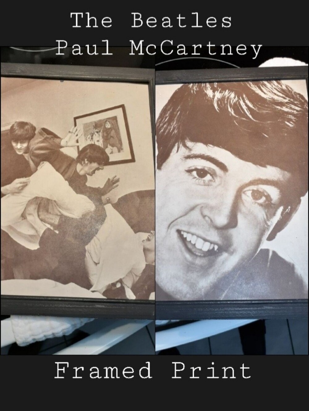 Vtg The Beatles & Paul MCCartney Dual Very Famous Images